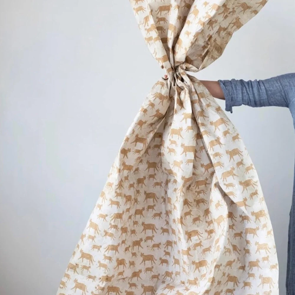 Creative Co-Op Cream and Tan Animal Print Wallpaper